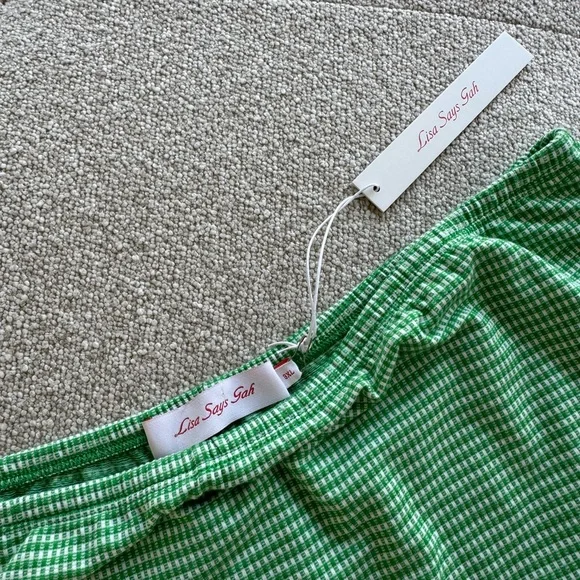 NWT LISA SAYS GAH GREEN PLAID DARCY SKORT